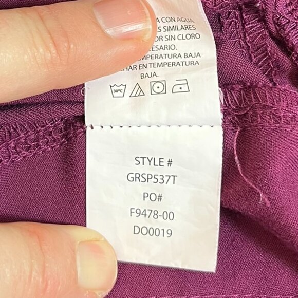 Grey's Anatomy Women's Medium-Tall Jogger Scrub Pants - Maroon - Picture 5 of 5